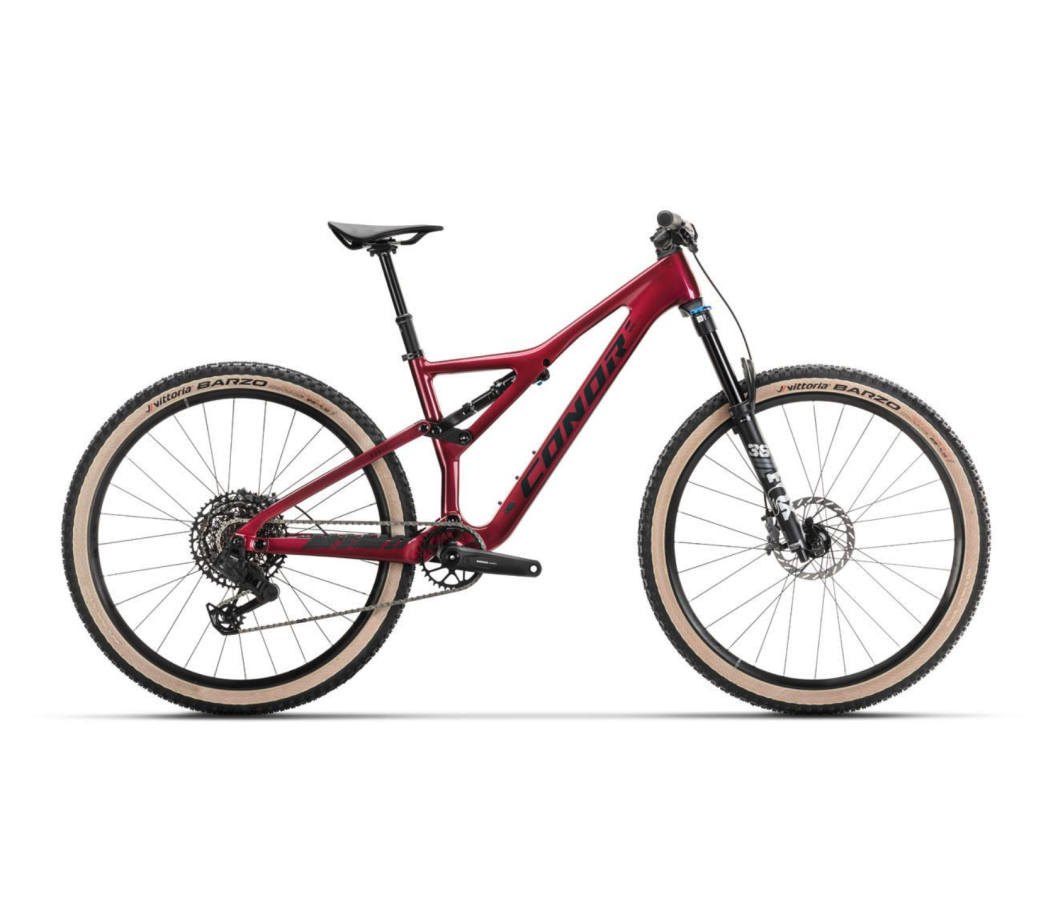 VTT 29" carbone trail tout suspendu Conor Burst dark rouge