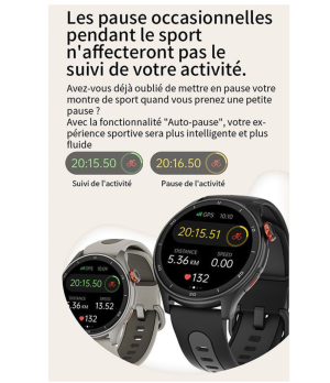 montre connectée / GPS / Bluetooth / waterproof Igpsport noir / gris / rose