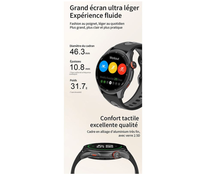 montre connectée / GPS / Bluetooth / waterproof Igpsport gris argent