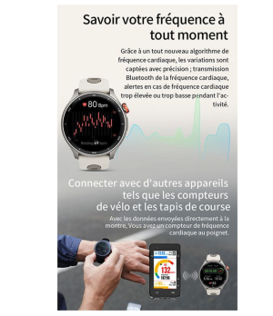 montre connectée / GPS / Bluetooth / waterproof Igpsport noir / gris / rose