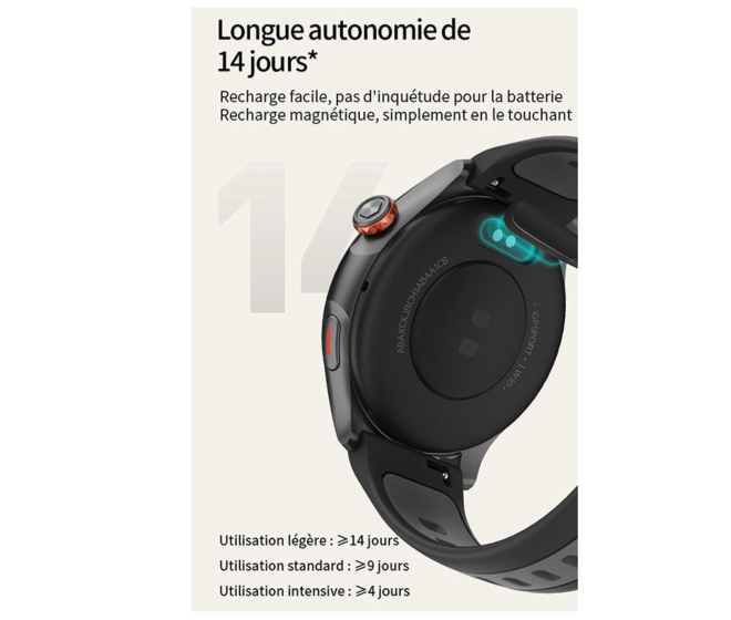 montre connectée / GPS / Bluetooth / waterproof Igpsport gris argent