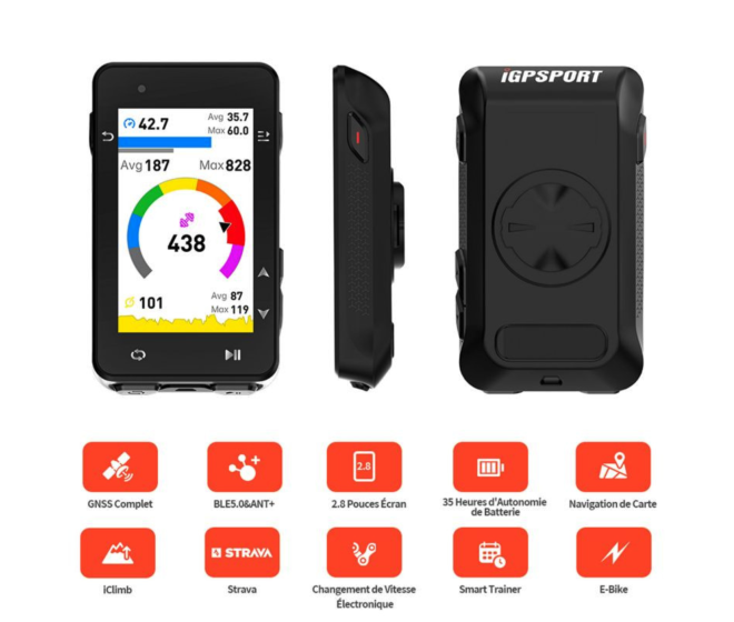 PACK COMPTEUR IGS630 + SUPPORT + COQUE PROTECTION